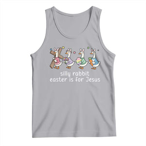 Funny Easter Day Silly Goose Tank Top Silly Rabbit Easter Is For Jesus TS11 Athletic Heather Print Your Wear