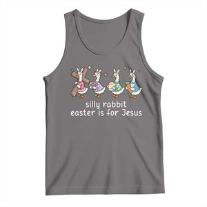 Funny Easter Day Silly Goose Tank Top Silly Rabbit Easter Is For Jesus TS11 Deep Heather Print Your Wear