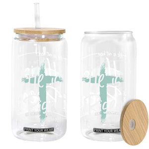 Easter He Is Risen Glass Can He Is Not Here Christian Cross TS11 Print Your Wear