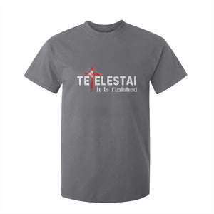 Tetelestai It Is Finished T Shirt For Kid Jesus Last Words Christian Easter TS11 Charcoal Print Your Wear
