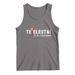 Tetelestai It Is Finished Tank Top Jesus Last Words Christian Easter TS11 Deep Heather Print Your Wear