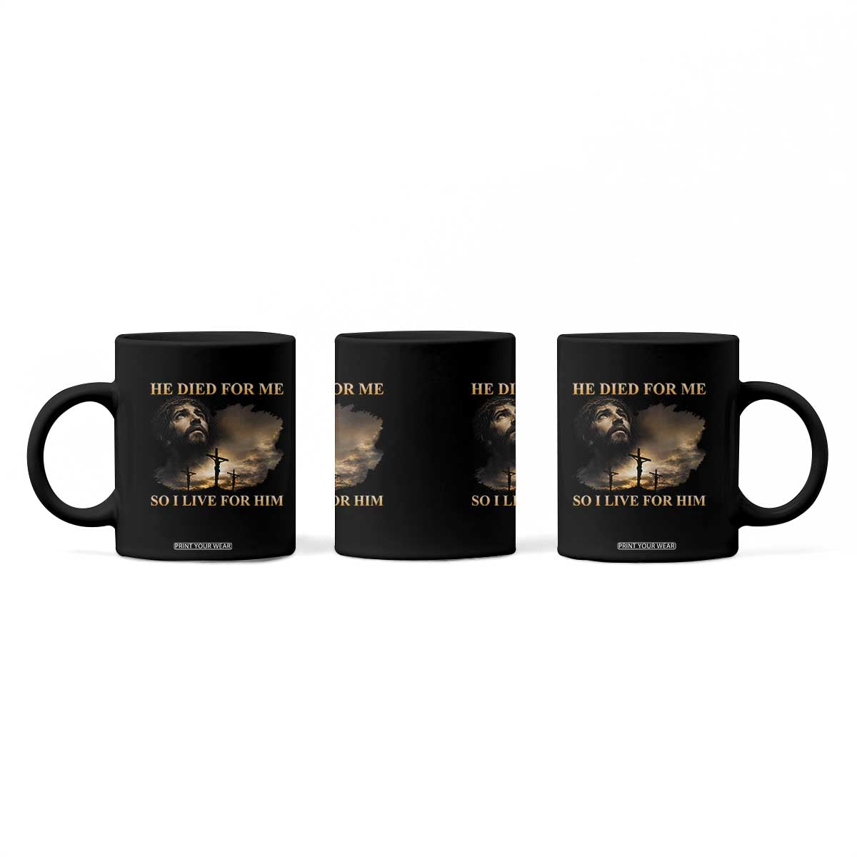 Jesus He Dided For Me So I Live For Him Coffee Mug Christian Religious Bible TS11 Print Your Wear