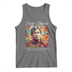 Cesar Chavez Tank Top Preservation Of Ones Own Culture Does Not Require Contempt TS11 Black Heather Print Your Wear