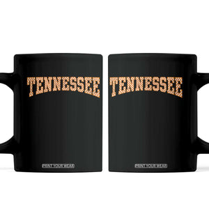 Tennessee Fan Coffee Mug Orange Retro Checkered Varsity TN State TS11 Black Print Your Wear