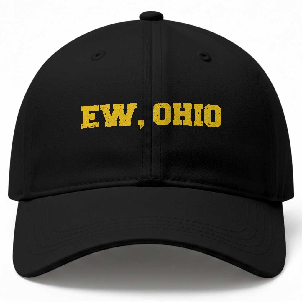 Ew Ohio Baseball Cap Funny Sports Rivalry Vintage Athletic Sports Design