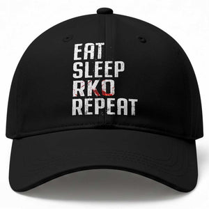 Eat Sleep RKO Repeat Baseball Cap Blood Stained TS11 Print Your Wear