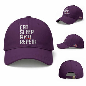 Eat Sleep RKO Repeat Baseball Cap Blood Stained TS11 Baseball Cap Universal Fit Purple Print Your Wear