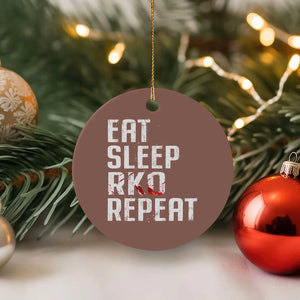 Eat Sleep RKO Repeat Ceramic Ornament Blood Stained TS11 1pc Mocha Print Your Wear