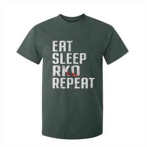 Eat Sleep RKO Repeat T Shirt For Kid Blood Stained TS11 Dark Forest Green Print Your Wear