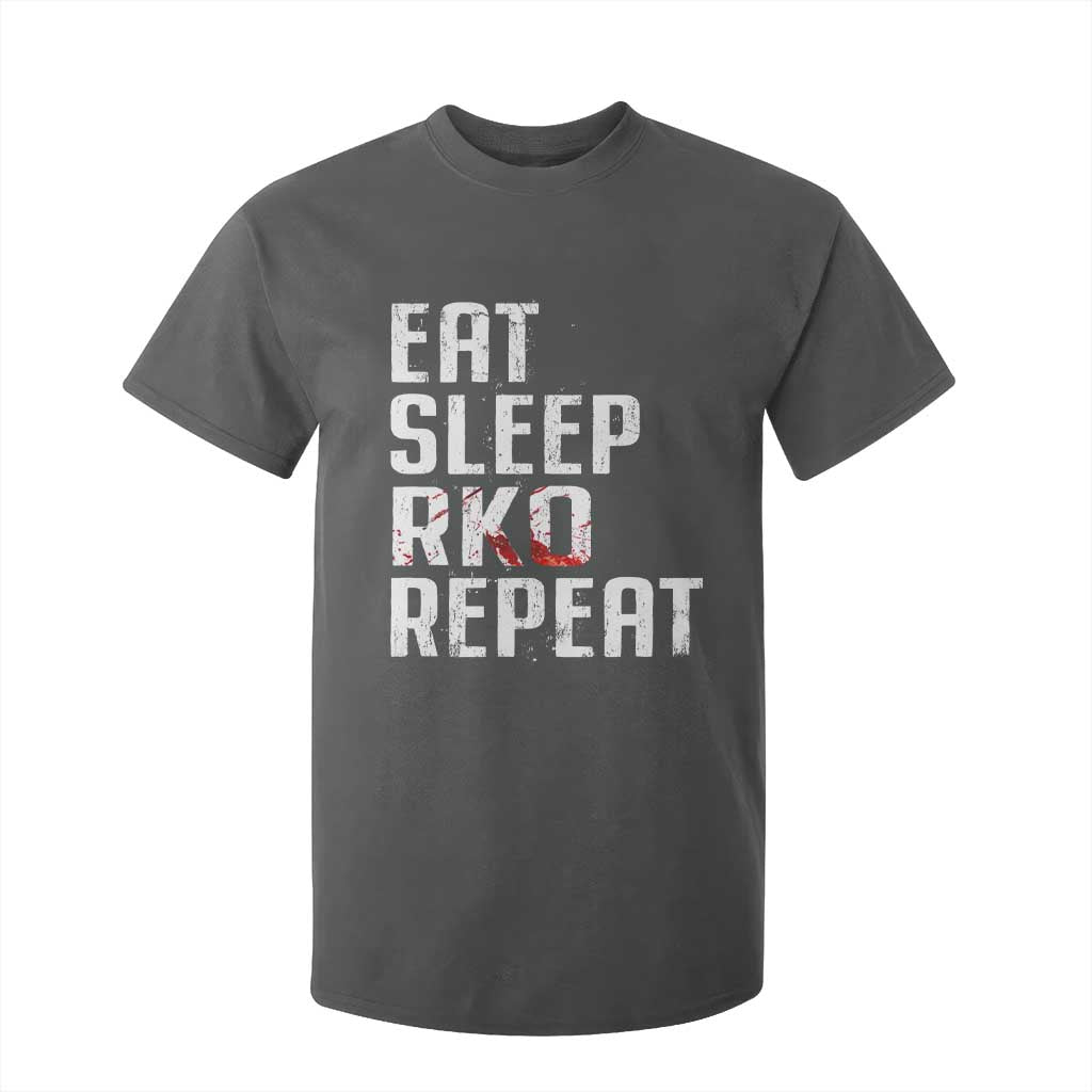 Eat Sleep RKO Repeat T Shirt For Kid Blood Stained TS11 Dark Heather Print Your Wear