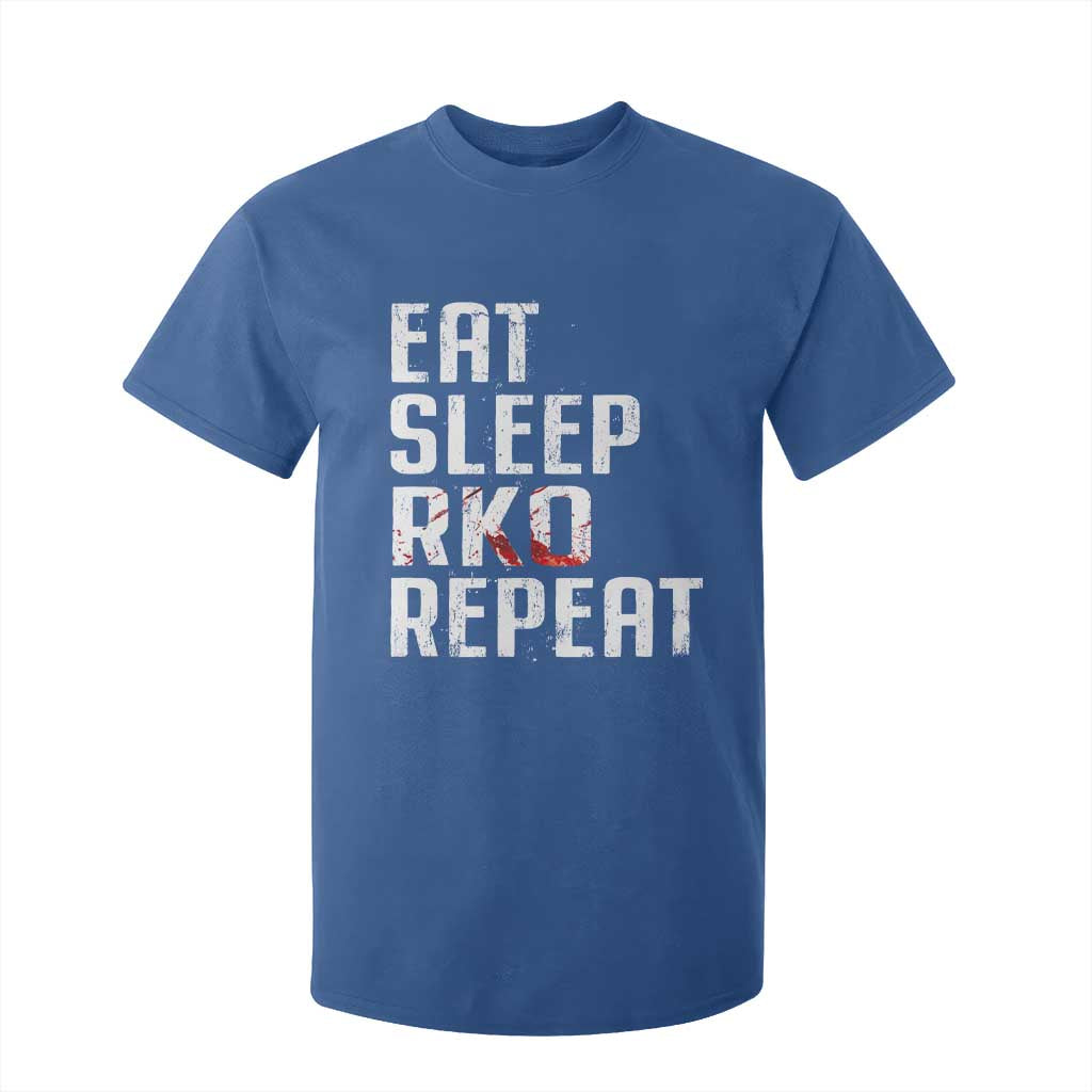 Eat Sleep RKO Repeat T Shirt For Kid Blood Stained TS11 Royal Blue Print Your Wear