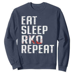 Eat Sleep RKO Repeat Sweatshirt Blood Stained TS11 Navy Print Your Wear