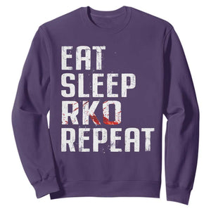 Eat Sleep RKO Repeat Sweatshirt Blood Stained TS11 Purple Print Your Wear