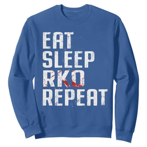 Eat Sleep RKO Repeat Sweatshirt Blood Stained TS11 Royal Blue Print Your Wear