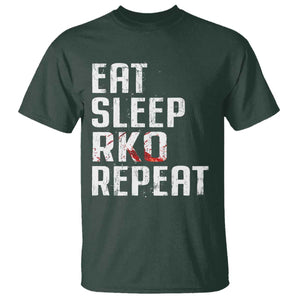 Eat Sleep RKO Repeat T Shirt Blood Stained TS11 Dark Forest Green Print Your Wear