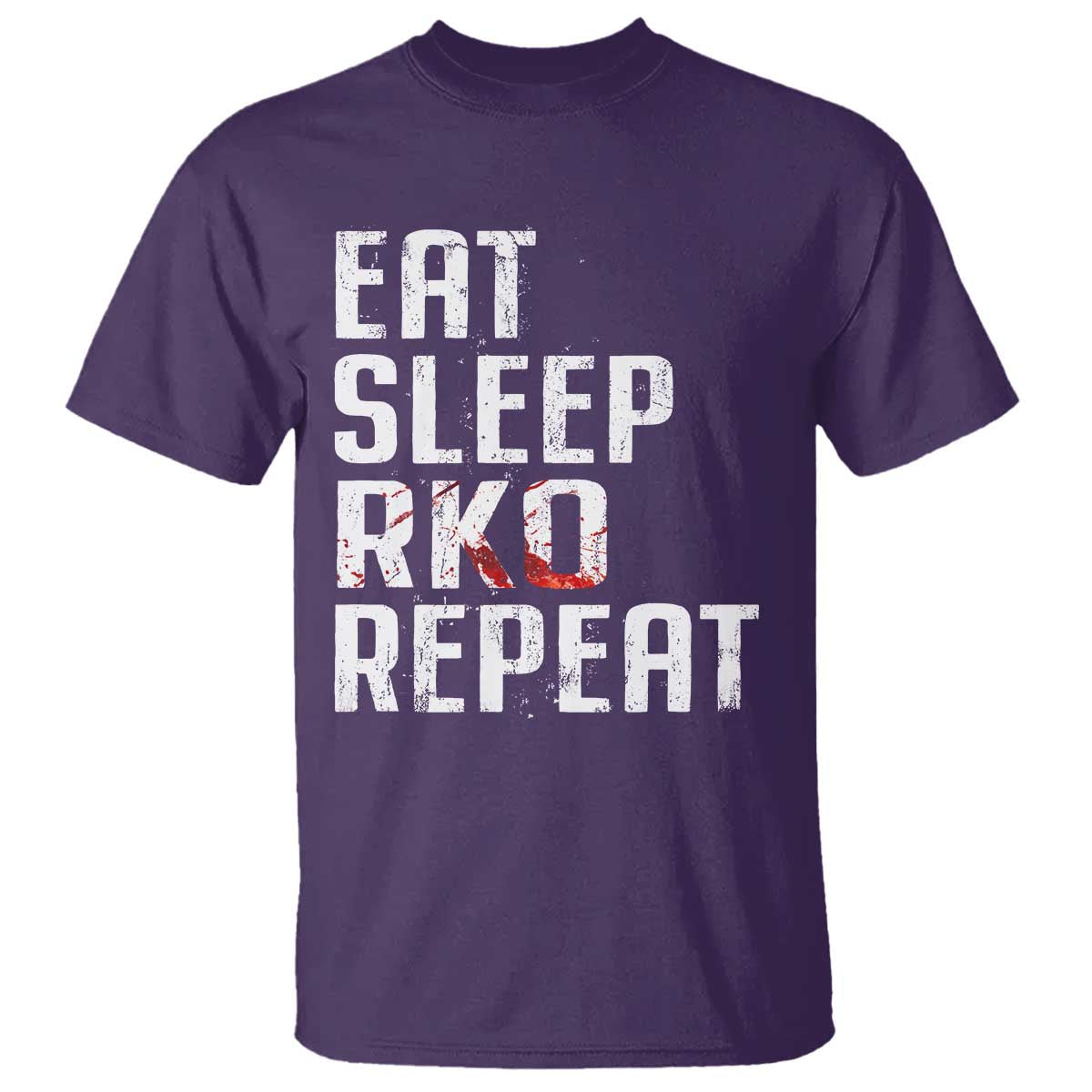 Eat Sleep RKO Repeat T Shirt Blood Stained TS11 Purple Print Your Wear