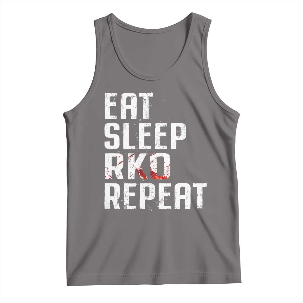 Eat Sleep RKO Repeat Tank Top Blood Stained TS11 Deep Heather Print Your Wear
