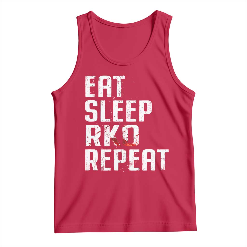 Eat Sleep RKO Repeat Tank Top Blood Stained TS11 Red Print Your Wear