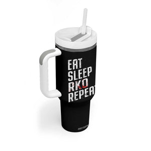 Eat Sleep RKO Repeat Tumbler With Handle Blood Stained TS11 Print Your Wear