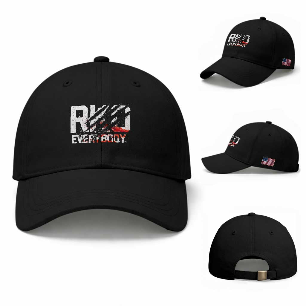 RKO Everybody Baseball Cap Grunge Blood Stained Scratch Mark TS11 Baseball Cap Universal Fit Black Print Your Wear