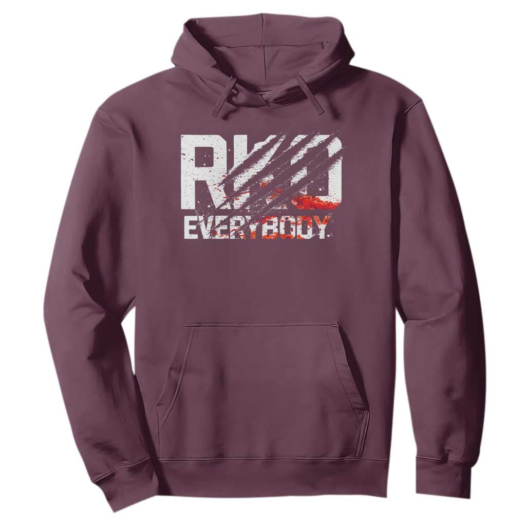 RKO Everybody Hoodie Grunge Blood Stained Scratch Mark TS11 Maroon Print Your Wear