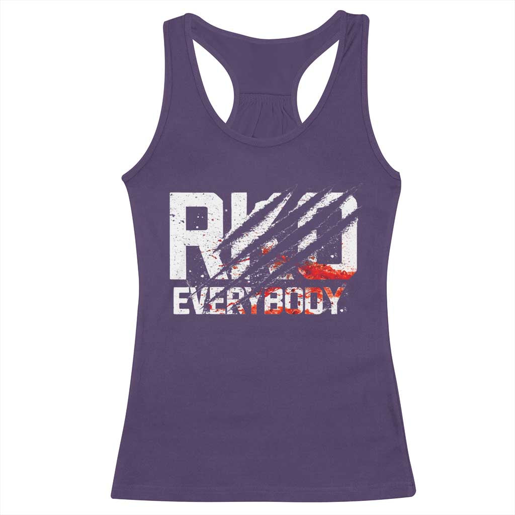 RKO Everybody Racerback Tank Top Grunge Blood Stained Scratch Mark TS11 Purple Print Your Wear