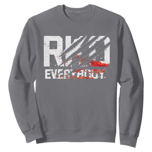 RKO Everybody Sweatshirt Grunge Blood Stained Scratch Mark TS11 Charcoal Print Your Wear