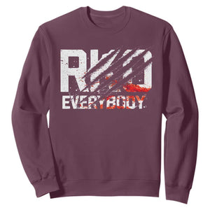 RKO Everybody Sweatshirt Grunge Blood Stained Scratch Mark TS11 Maroon Print Your Wear