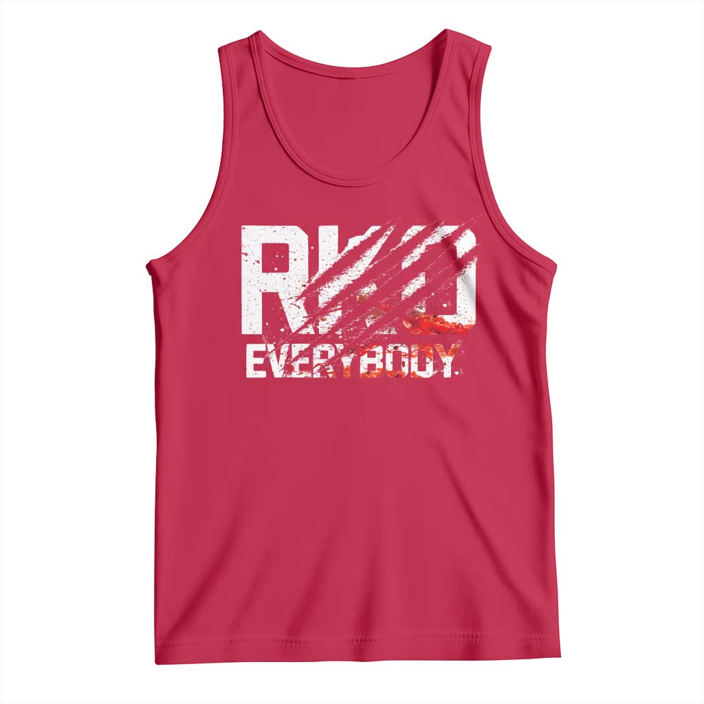 RKO Everybody Tank Top Grunge Blood Stained Scratch Mark TS11 Red Print Your Wear
