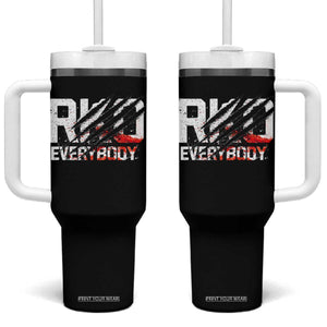 RKO Everybody Tumbler With Handle Grunge Blood Stained Scratch Mark TS11 One Size: 40 oz Black Print Your Wear