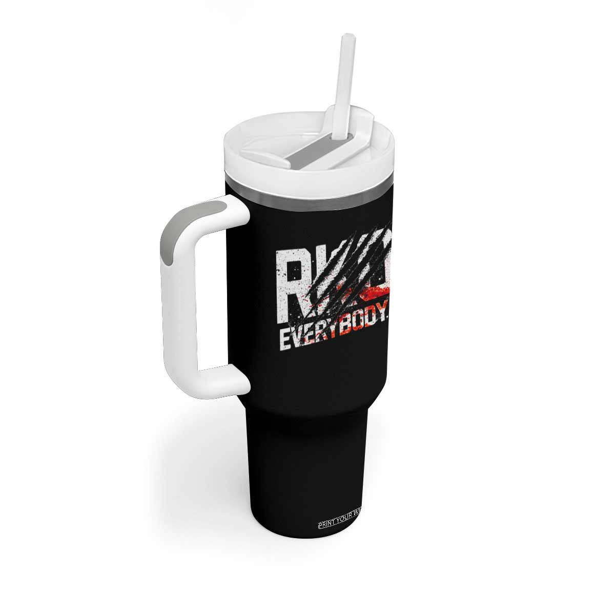 RKO Everybody Tumbler With Handle Grunge Blood Stained Scratch Mark TS11 Print Your Wear