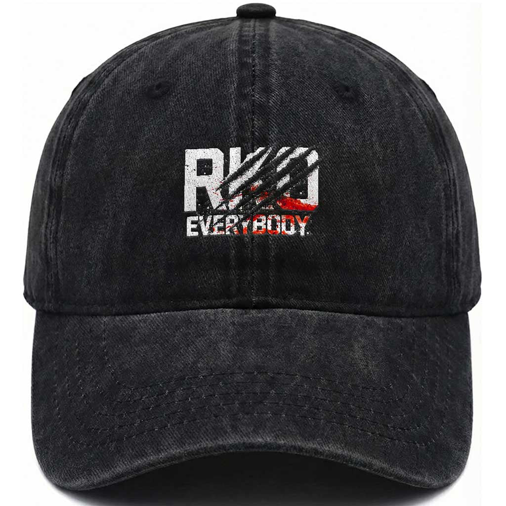 RKO Everybody Washed Cotton Baseball Cap Grunge Blood Stained Scratch Mark TS11 Print Your Wear