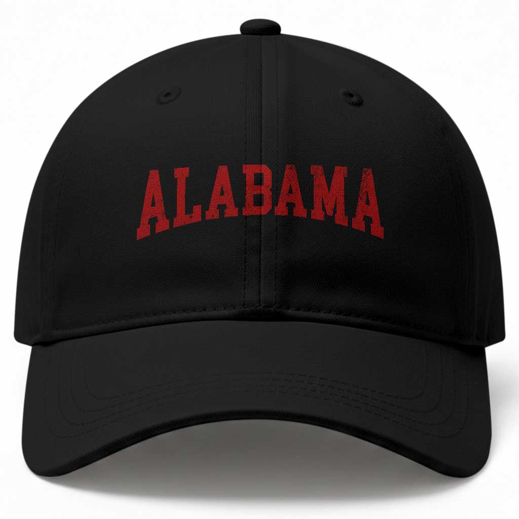 Alabama Fan Baseball Cap Red Bold Sport State Letters Game Day TS11 Print Your Wear