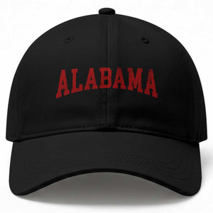 Alabama Fan Baseball Cap Red Bold Sport State Letters Game Day TS11 Print Your Wear