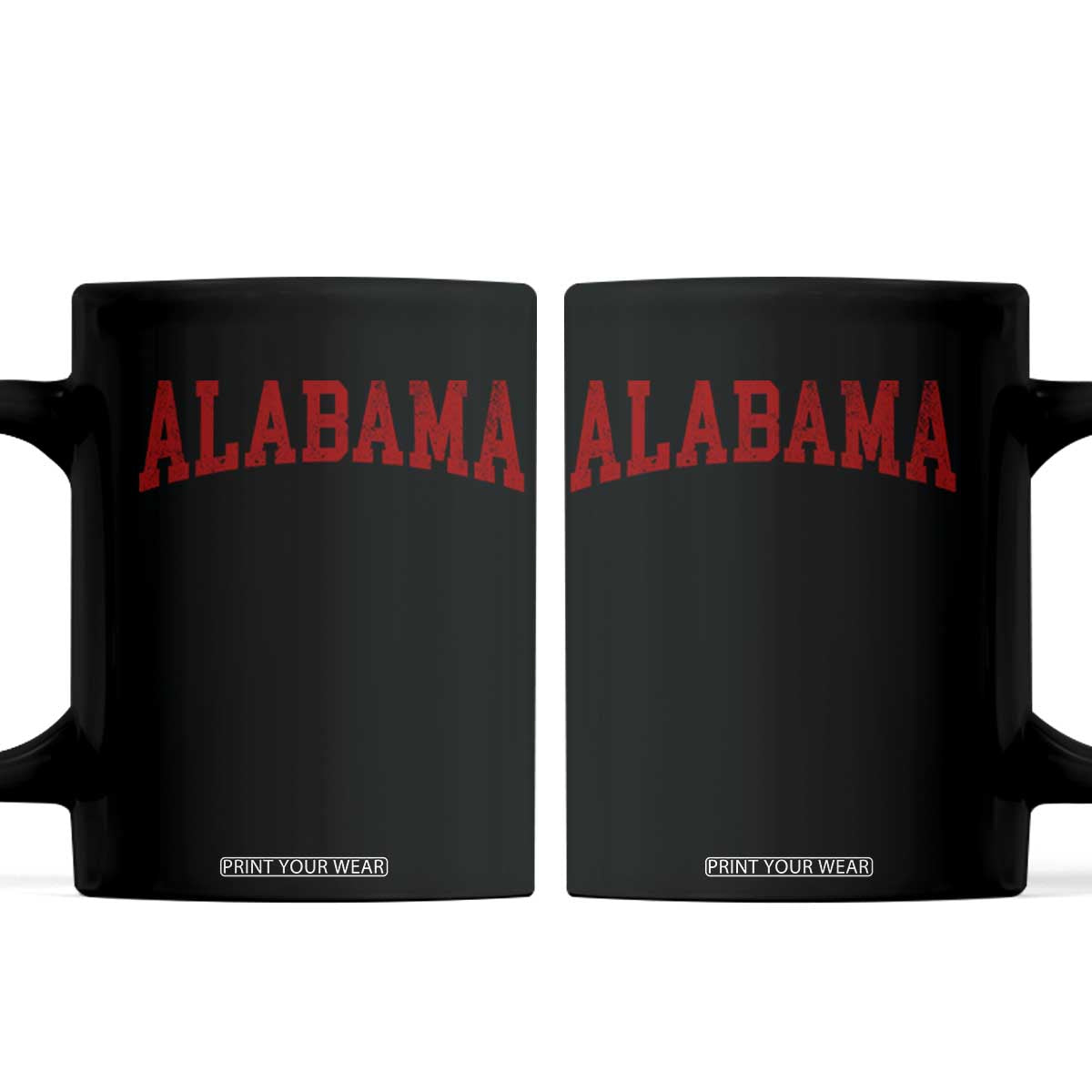 Alabama Fan Coffee Mug Red Bold Sport State Letters Game Day TS11 Black Print Your Wear
