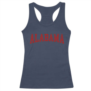 Alabama Fan Racerback Tank Top Red Bold Sport State Letters Game Day TS11 Navy Print Your Wear