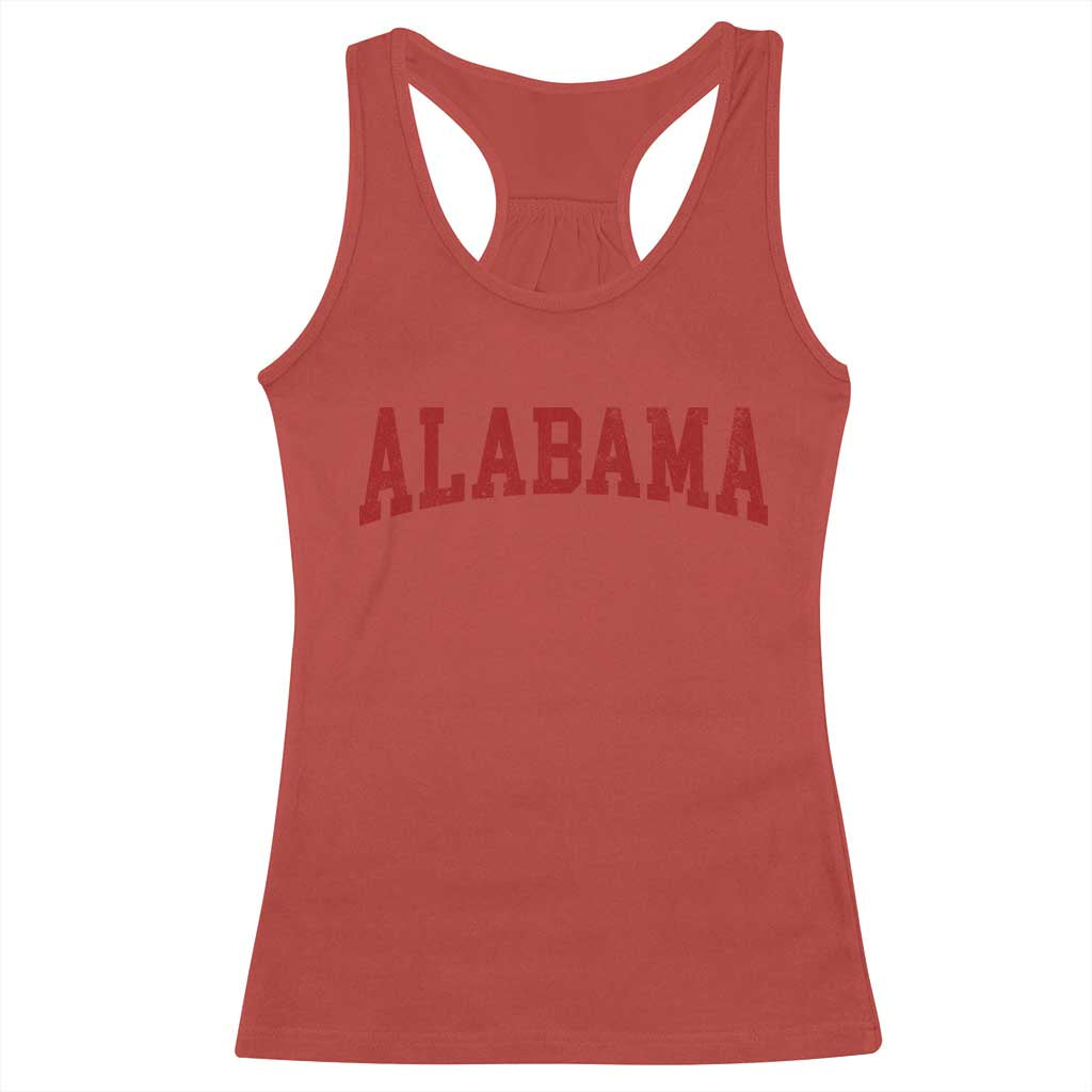 Alabama Fan Racerback Tank Top Red Bold Sport State Letters Game Day TS11 Red Print Your Wear