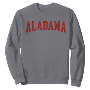 Alabama Fan Sweatshirt Red Bold Sport State Letters Game Day TS11 Charcoal Print Your Wear