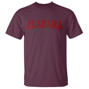 Alabama Fan T Shirt Red Bold Sport State Letters Game Day TS11 Maroon Print Your Wear