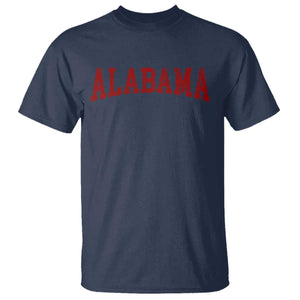 Alabama Fan T Shirt Red Bold Sport State Letters Game Day TS11 Navy Print Your Wear