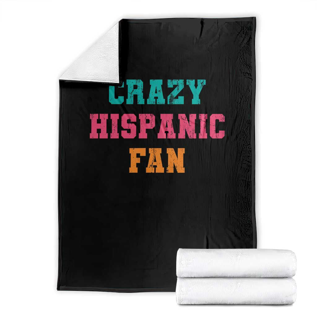 Crazy Hispanic Fan Throw Blanket Funny Latino Basketball Quote TS11 Black Print Your Wear