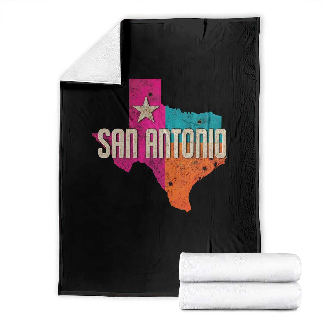 San Antonio Texas TX Fiesta Sports For Latino Fans Throw Blanket TS11 Black Print Your Wear