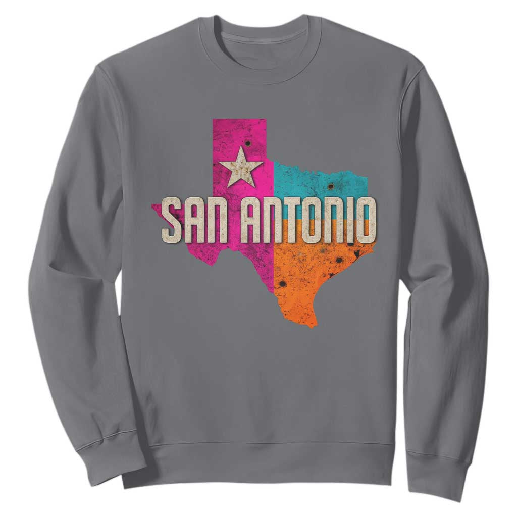 San Antonio Texas TX Fiesta Sports For Latino Fans Sweatshirt TS11 Charcoal Print Your Wear