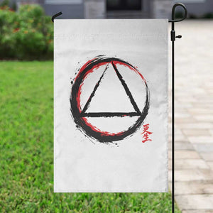AA Sober Logo Symbol Serenity Recovery Garden Flag Japanese Brushstroke Circle TS11 Print Your Wear