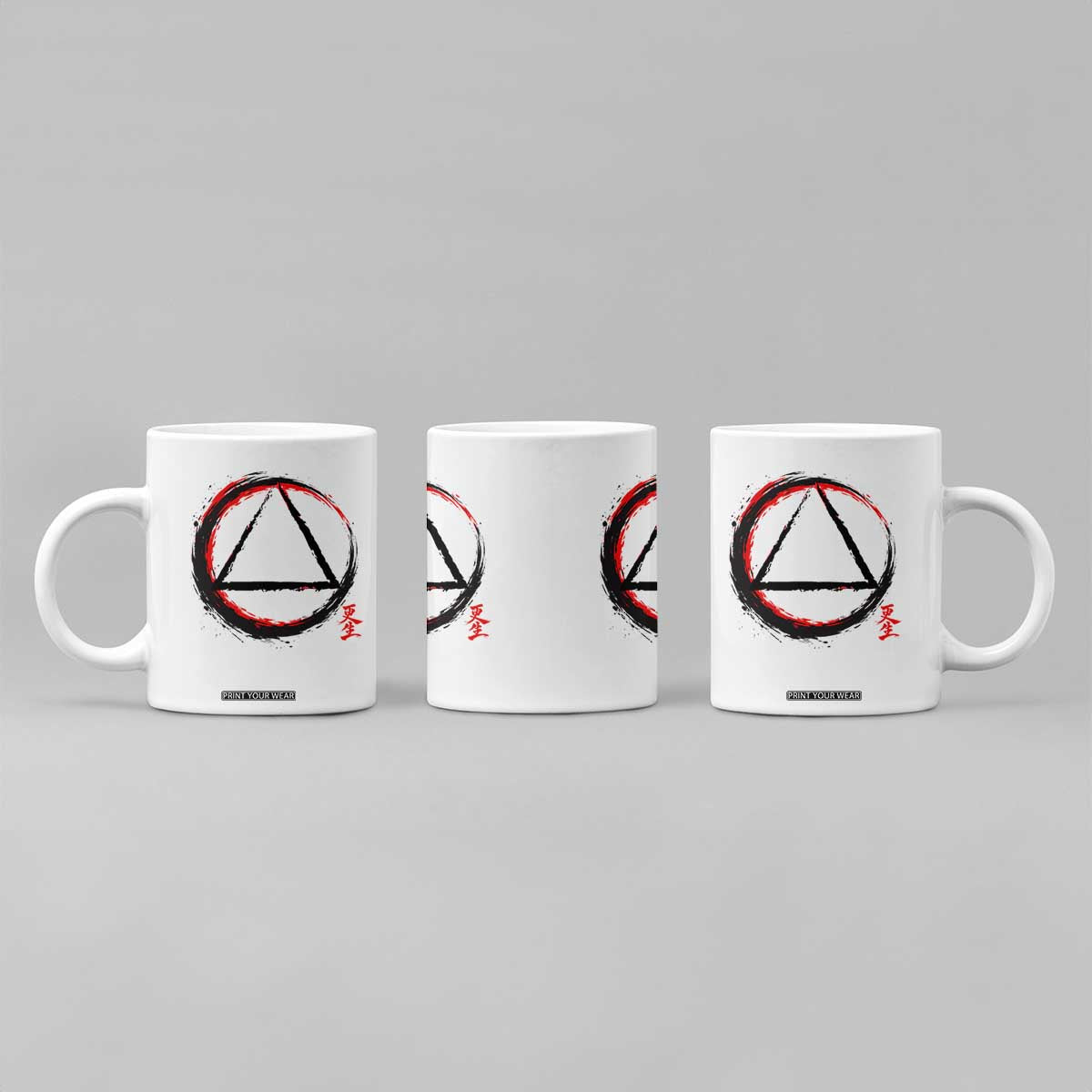 AA Sober Logo Symbol Serenity Recovery Coffee Mug Japanese Brushstroke Circle TS11 Print Your Wear