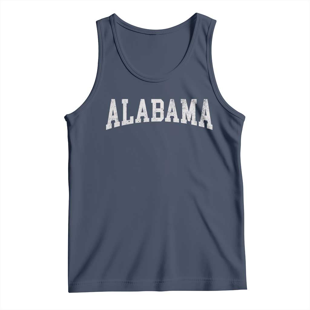 Alabama Fan Tank Top Vintage Bold Sport State Letters AL Game Day TS11 Navy Print Your Wear