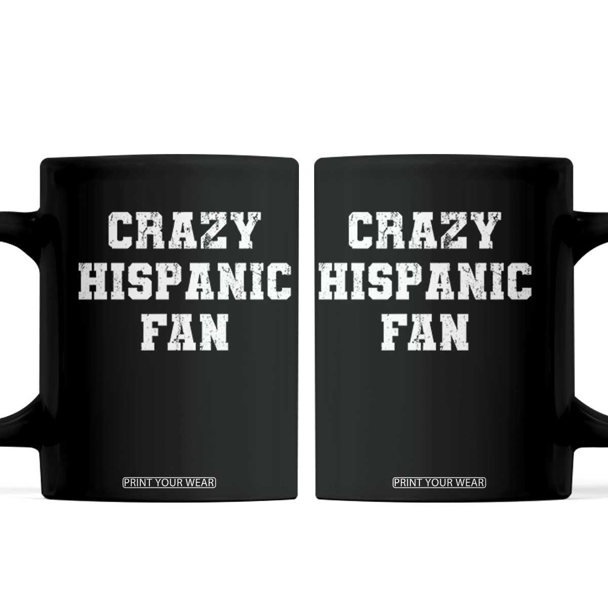 Crazy Hispanic Fan Coffee Mug Funny Basketball Latino Pride TS11 Black Print Your Wear
