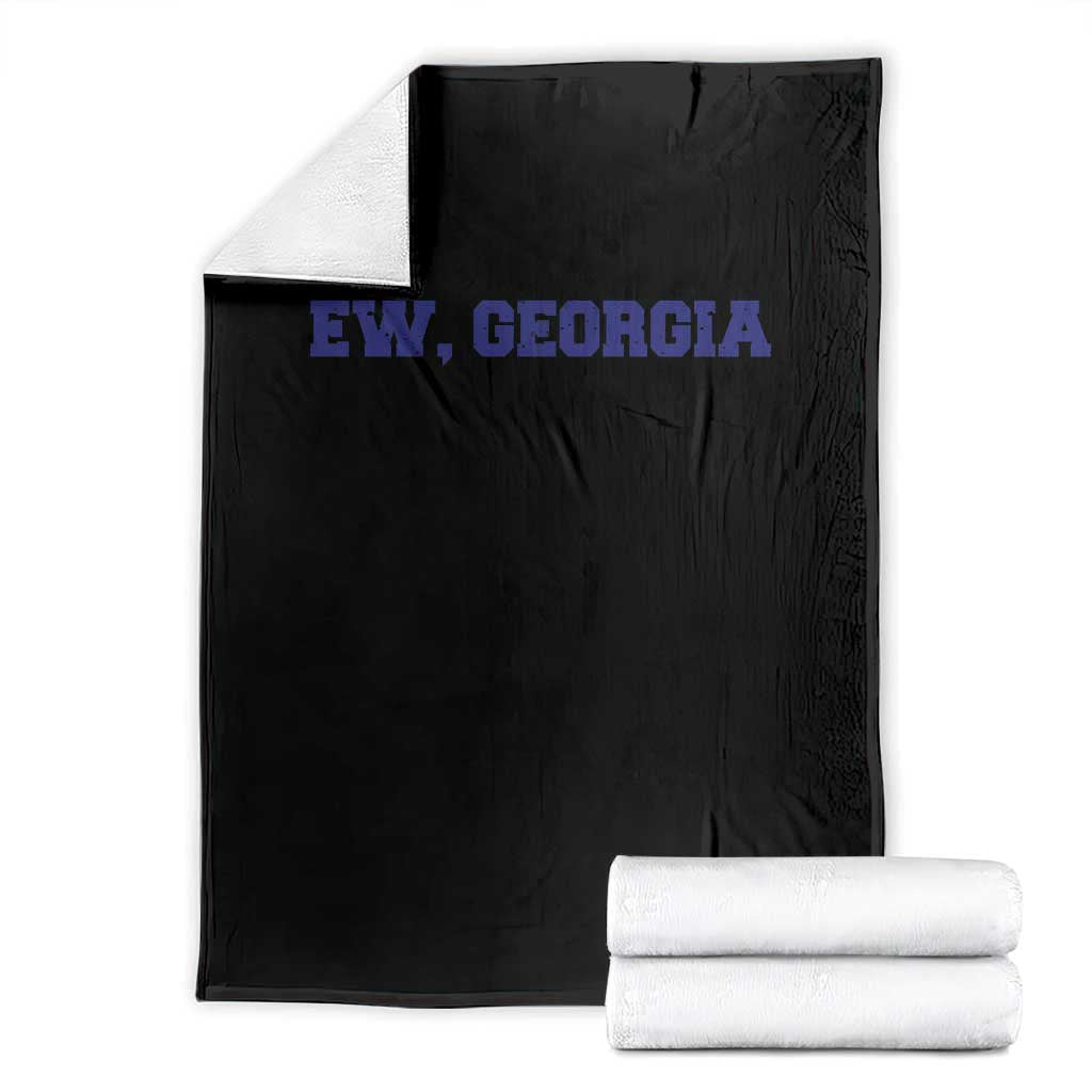 Ew Georgia Throw Blanket Funny Sports Rivalry Vintage Athletic Sports Design