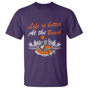 Summer Vacation T Shirt Life Is Better At The Beach Funny Skeleton TS11 Purple Print Your Wear