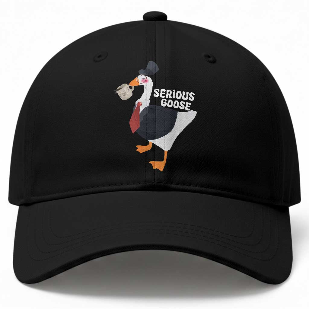 Serious Goose Baseball Cap Funny Office Tuxedo Animal Meme